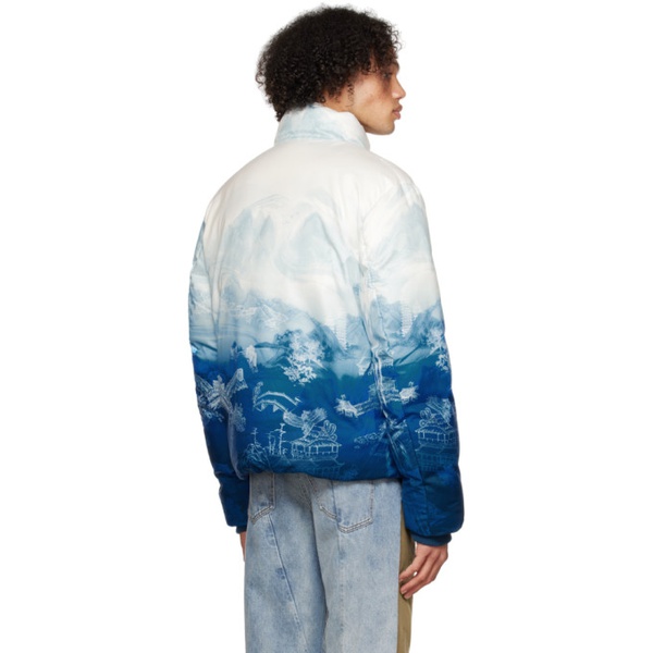  펑첸왕 Feng Chen Wang Blue & White Painting Down Jacket 222107M180017