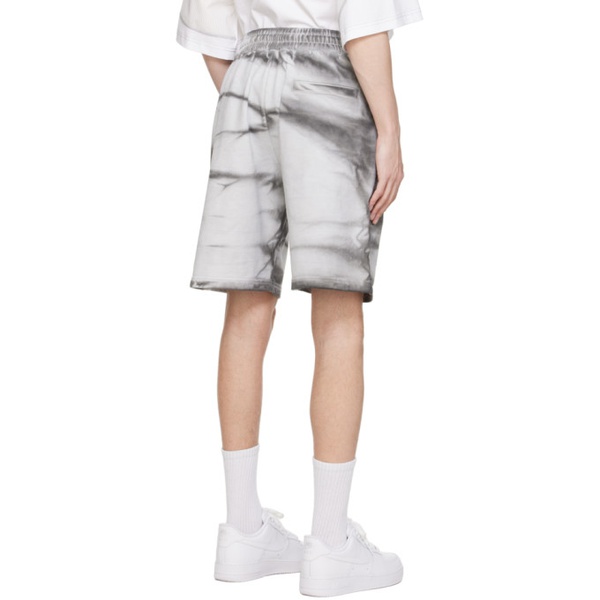  펑첸왕 Feng Chen Wang Gray Tie-Dye Shorts 241107M193005