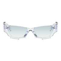 펑첸왕 Feng Chen Wang SSENSE Exclusive Transparent Deconstructed Sunglasses 241107F005001
