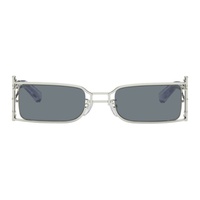 펑첸왕 Feng Chen Wang SSENSE Exclusive Silver Bamboo Sunglasses 241107F005003