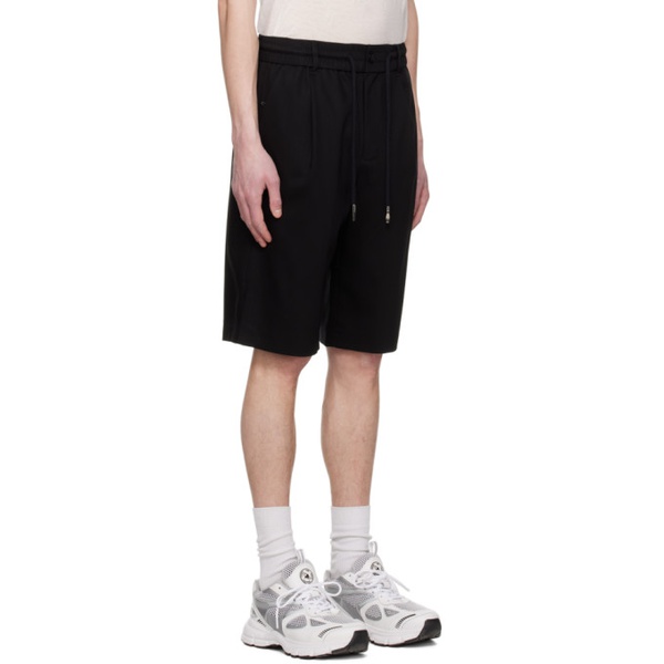  펑첸왕 Feng Chen Wang Black Pleated Shorts 231107M193000