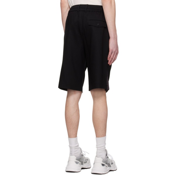  펑첸왕 Feng Chen Wang Black Pleated Shorts 231107M193000