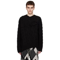 펑첸왕 Feng Chen Wang Black Layered Sweater 232107M201006