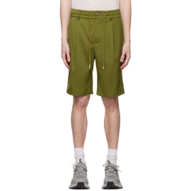 펑첸왕 Feng Chen Wang Green Pleated Shorts 231107M193001