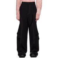 펑첸왕 Feng Chen Wang Black Contrast Stitching Cargo Pants 232107M188001