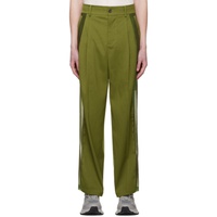 펑첸왕 Feng Chen Wang Green Paneled trousers 231107M191002