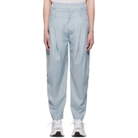 펑첸왕 Feng Chen Wang Gray Double Waistband Trousers 231107M191016