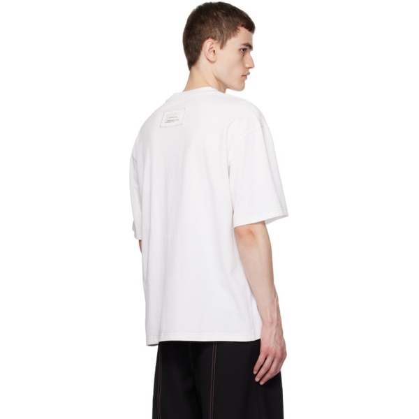  펑첸왕 Feng Chen Wang White Paneled T-Shirt 232107M213002
