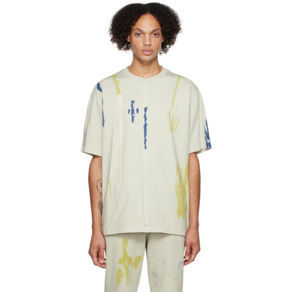  펑첸왕 Feng Chen Wang Beige Tie-Dye T-Shirt 222107M213000