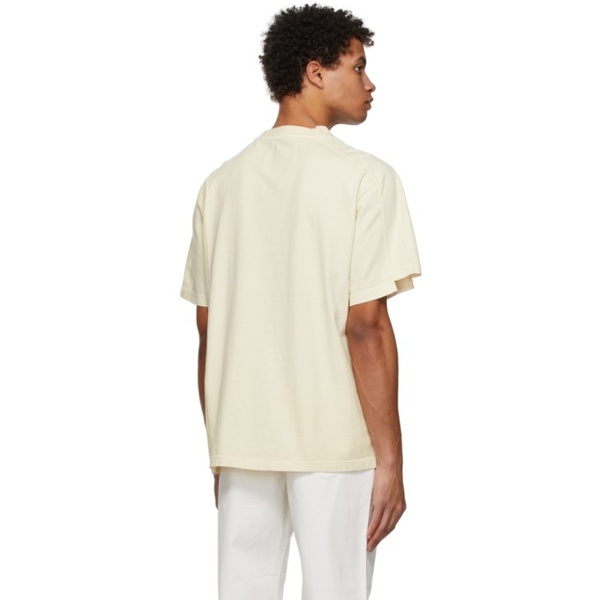  펑첸왕 Feng Chen Wang 오프화이트 Off-White Hand-Dyed Double Collar T-Shirt 221107M213012
