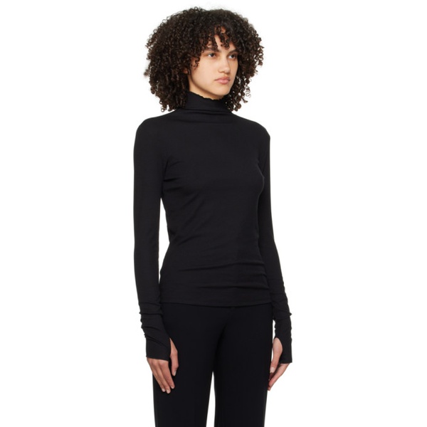  Filippa K Black Mock Neck Turtleneck 241072F099003