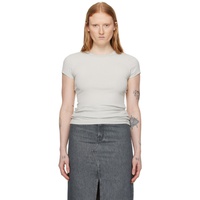 Filippa K Gray Fine Rib T-Shirt 241072F110005