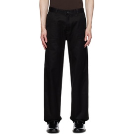 Filippa K Black Relaxed-Fit Trousers 232072M191000