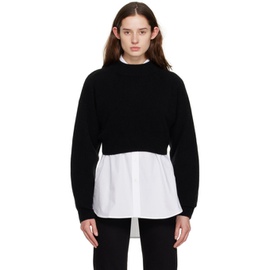 Filippa K Black Cropped Sweater 231072F099003