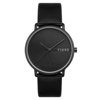 Fjord MEN'S Erik Leather Black Dial Watch FJ-3059-02