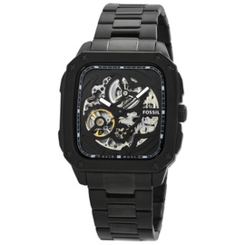 Fossil MEN'S Inscription Stainless Steel Black Dial Watch ME3203