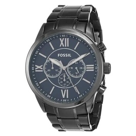 Fossil MEN'S Flynn Chronograph Stainless Steel Blue Dial Watch BQ1126IE