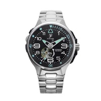 Franck Dubarry MEN'S Deep Ocean Stainless Steel Black Dial Watch 10 METALSTRAP
