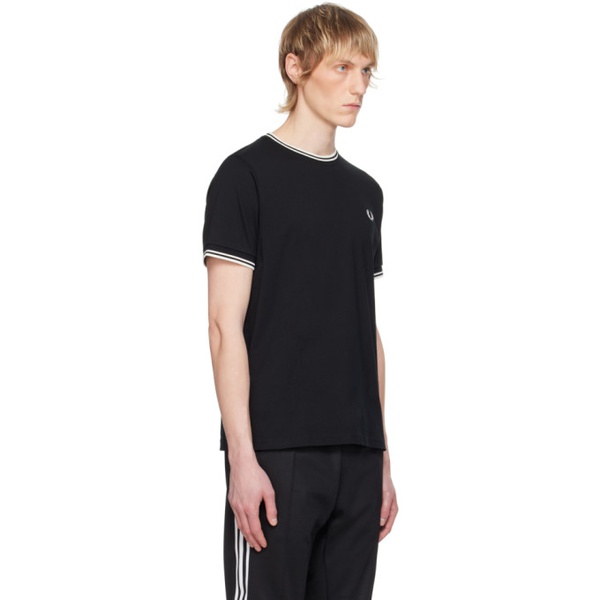  Fred Perry Black Twin Tipped T-Shirt 242719M213000