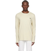 Fred Perry Beige Twin Tipped Long Sleeve T-Shirt 242719M213004