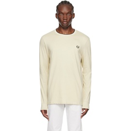 Fred Perry Beige Twin Tipped Long Sleeve T-Shirt 242719M213004