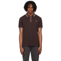 Fred Perry Brown Abstract Polo 242719M212018