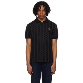 Fred Perry Gray Cable Print Polo 242719M212019