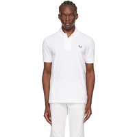 Fred Perry White Embroidered Polo 242719M212010