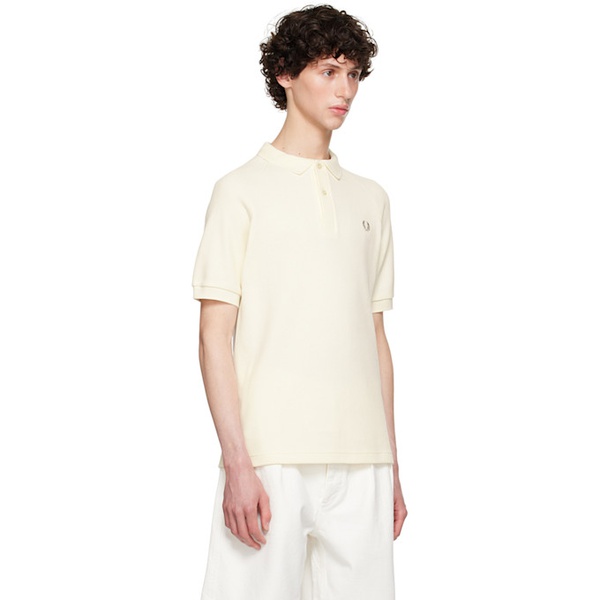  Fred Perry Beige Honeycomb Polo 242719M212014