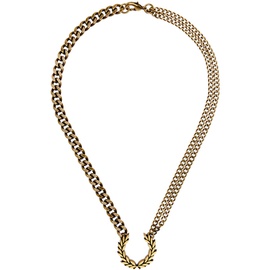 Fred Perry Gold Double Chain Laurel Wreath Necklace 242719M145000
