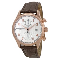 Frederique Constant MEN'S Runabout Chronograph Leather Silver Dial FC-393RM5B4