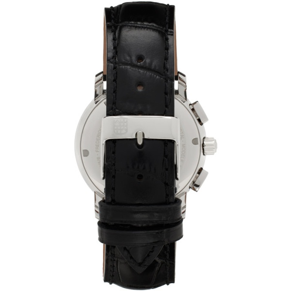  Frederique Constant Silver & Black Classics Quartz Chronograph Watch 242769M165001