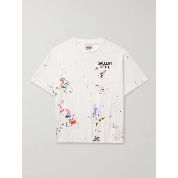  GALLERY DEPT. Paint-Splattered Logo-Print Cotton-Jersey T-Shirt 1647597324163571