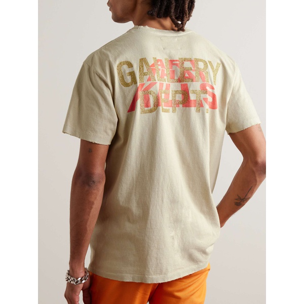 GALLERY DEPT. Distressed Printed Cotton-Jersey T-Shirt 1647597316241900