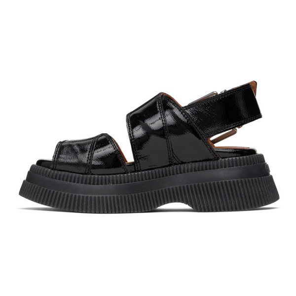  가니 GANNI Black Platform Sandals 231144F124001