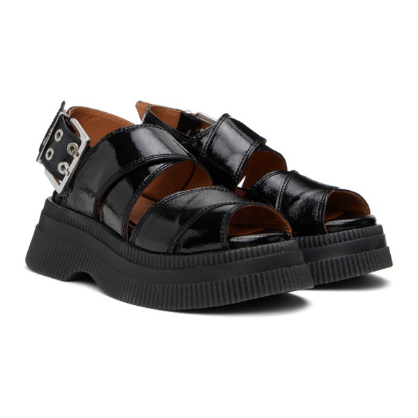  가니 GANNI Black Platform Sandals 231144F124001