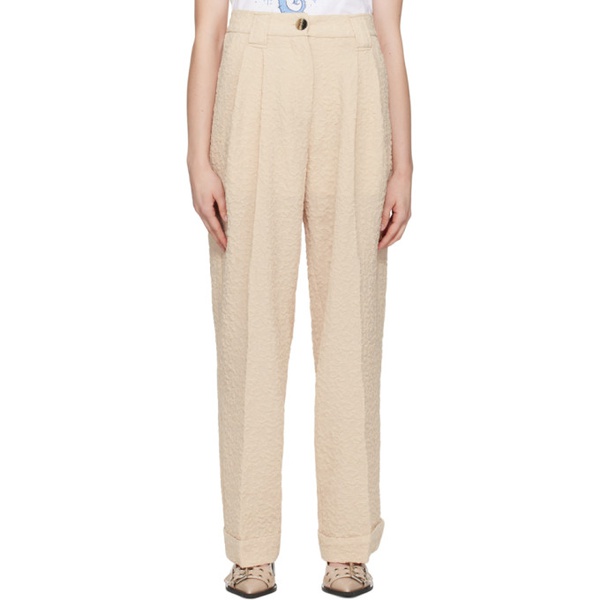  가니 GANNI Beige Four-Pocket Trousers 241144F087028