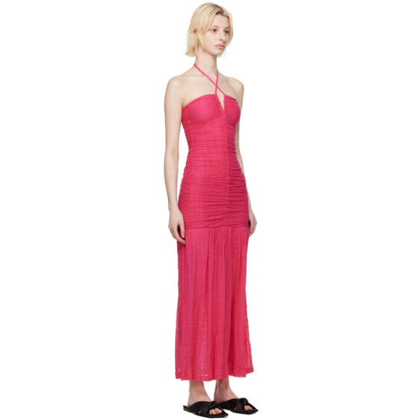  가니 GANNI SSENSE Exclusive Pink Maxi Dress 232144F055003