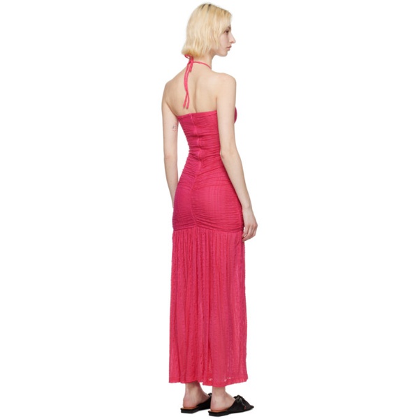  가니 GANNI SSENSE Exclusive Pink Maxi Dress 232144F055003