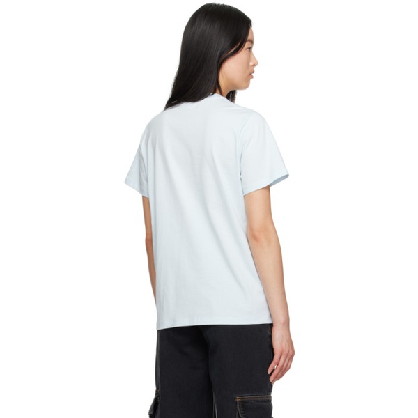  가니 GANNI Blue Relaxed T-Shirt 232144F110012