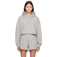 가니 GANNI Gray Drawstring Hoodie 232144F097001