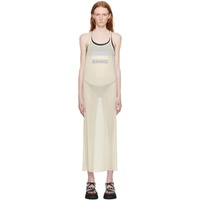 가니 GANNI 오프화이트 Off-White Semi-Sheer Maxi Dress 231144F102002