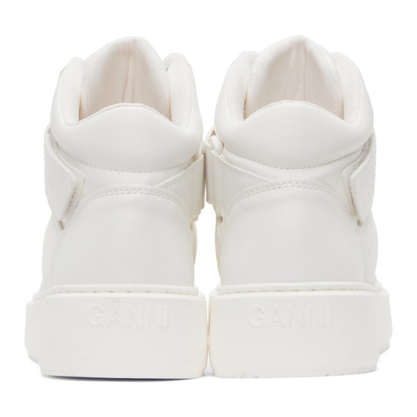  가니 GANNI White Sporty Sneakers 231144F127002