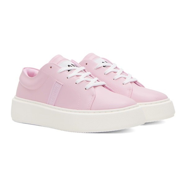  가니 GANNI Pink Sporty Sneakers 231144F128006