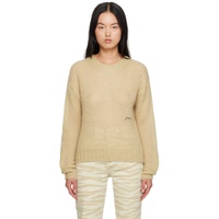 가니 GANNI Beige Embroidered Sweater 232144F096007