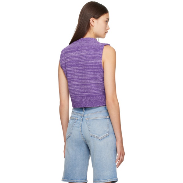  가니 GANNI Purple Cropped Vest 232144F096001