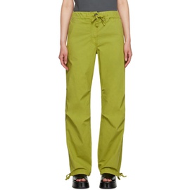 가니 GANNI Green Drawstring Trousers 232144F087015