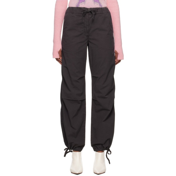  가니 GANNI Gray Drawstring Trousers 232144F087013