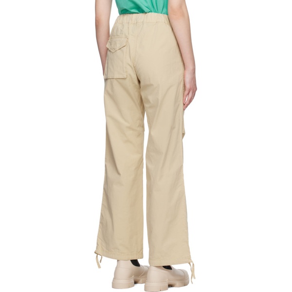  가니 GANNI Khaki Drawstring Trousers 231144F087025