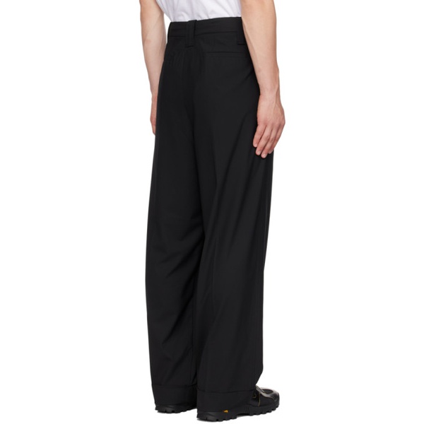  가니 GANNI Black Drapey Trousers 232144M191008